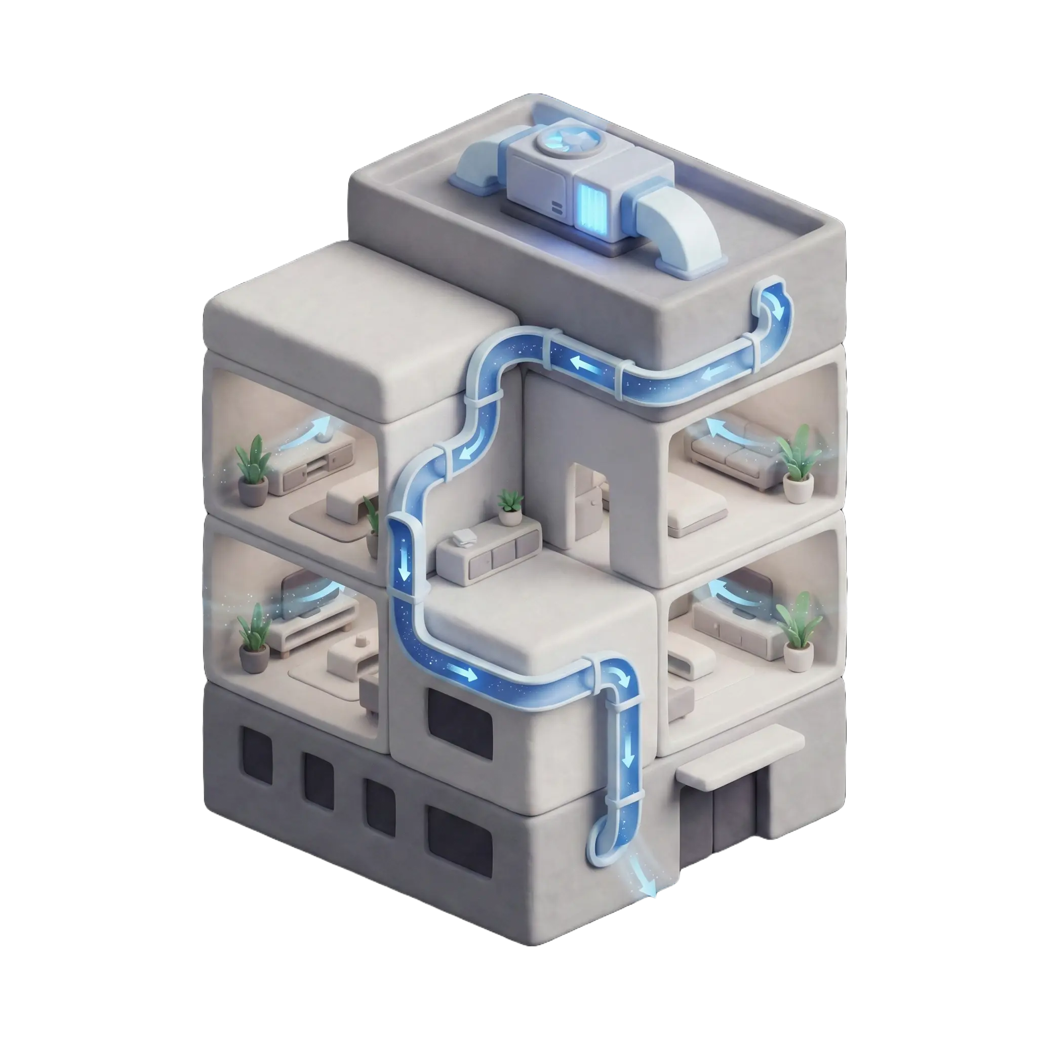 Installation du siege a Valence en 1998 et nouveau metier de la Ventilation